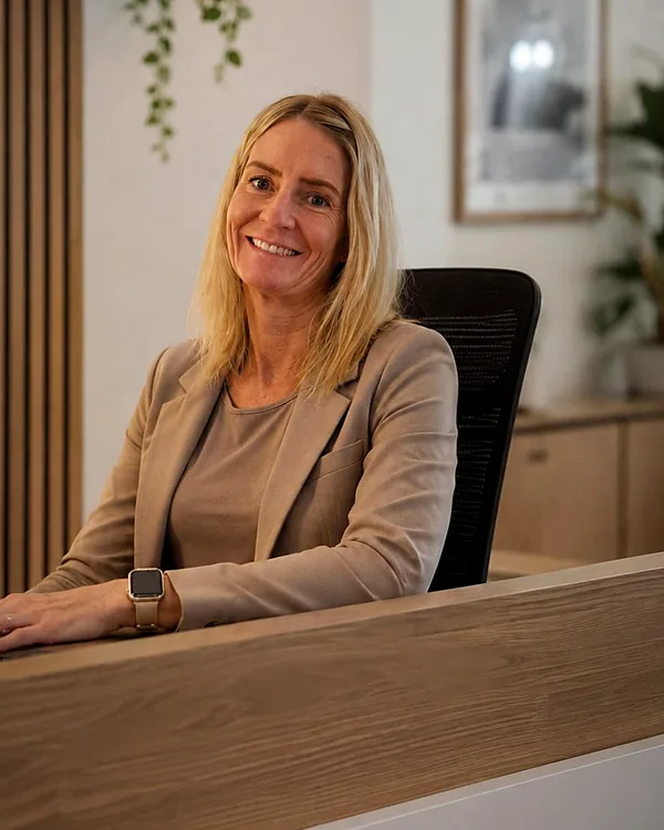 Nele Hoppe am Empfang